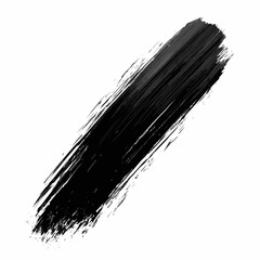 A sleek, minimalistic black brushstroke with soft edges on a white background, perfect for elegant digital designs.