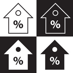 Sale and discount icons seamless pattern isolated on white and black  background. Vector illustration. EPS 10