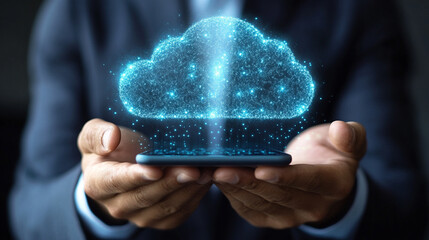 Futuristic business transformation concept, showcasing advanced technology integration and innovation. Visualizing a digital evolution through interconnected systems, symbols, and strategic growth