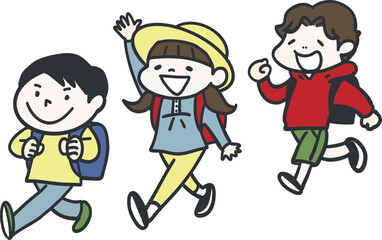 スクールガードと交通安全で投稿する子供たち