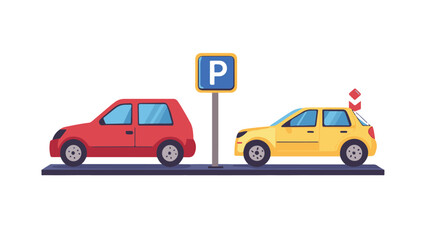 Car parking sign. Car parking vector icons. Parking and traffic signs isolated

