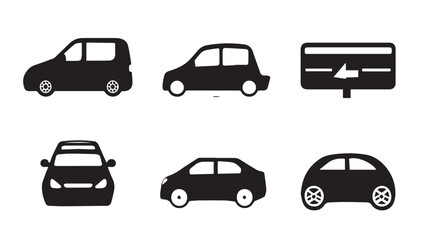 Car parking sign. Car parking vector icons. Parking and traffic signs isolated

