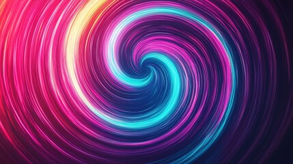 Vibrant swirl of neon colors in an abstract texture pattern
