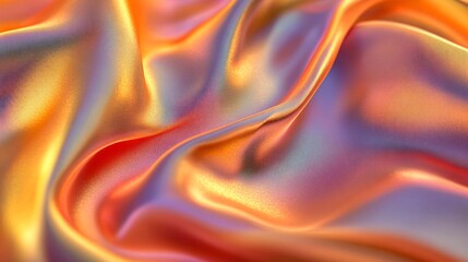 Fototapeta premium A close-up of a silk fabric's sheen, capturing the light beautifully