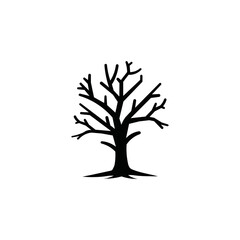Leafless tree logo icon