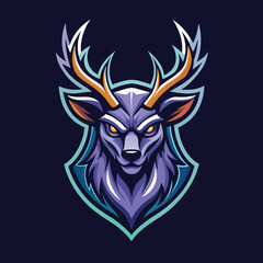 Fototapeta premium deer esport mascot vector illustration