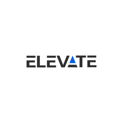 Elevate logo typography in simple and modern style. 