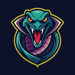 snake esport mascot vector illustration