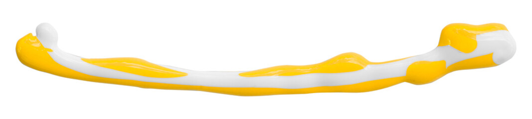 yellow watercolor drop zigzag isolated on transparent background
