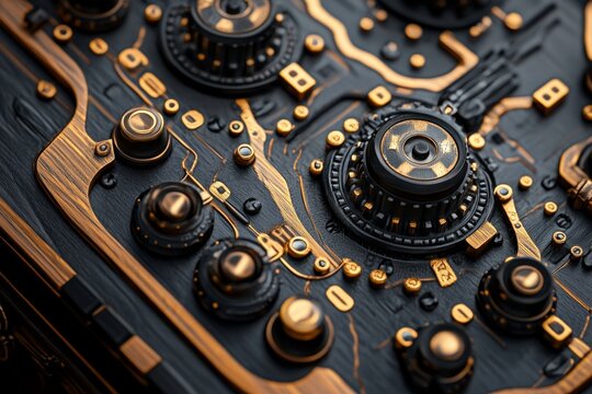 A hyper-realistic close-up of an old-fashioned radio, with every detail of the knobs, dials, and texture captured perfectly, symbolizing the media of yesterday&acirc;&euro;&trade;s society