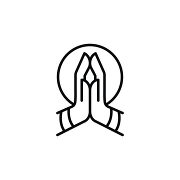 recommend clip art: Prayer hands icon. Simple prayer hands icon for social media, app, and web design. Vector illustration