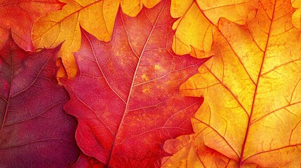 Colorful autumn leaves on a textured surface