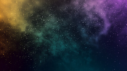 Glowing yellow, purple, green light patten black background grainy gradient noise texture poster banner backdrop abstract design, power point background