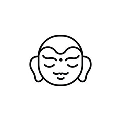 Buddha Icon. Simple Buddha icon for social media, app, and web design. Vector illustration.