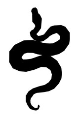 black silhouette of snake