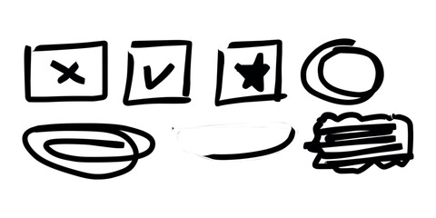 hand-drawn vector icons set for creative design projects