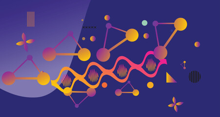 Gradient abstract dynamic shapes background for your design