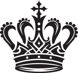A Crown Silhouette Vector Illustration Icon, Heritage Crown Icon Set. Royal and king crown vector symbol.