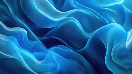 Obraz premium Horizontal blue wave patterns forming an abstract, vibrant design against a bright background