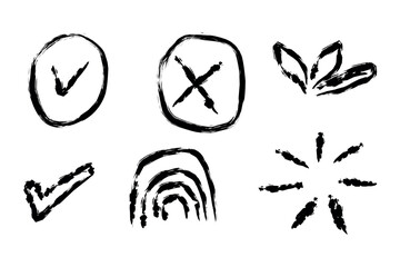hand-drawn vector icons set for creative design projects