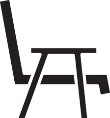 Chair Side View Glyph Icon
