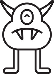 Funny Monster Character Illustration