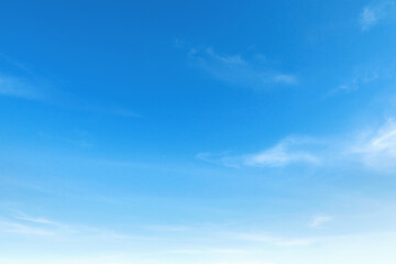 clear blue sky with no clouds. sun is shining brightly