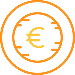 Euro Money Coin Icon
