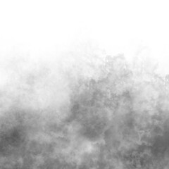 Black fog texture isolated on transparent background. Steam special effect. Realistic fire smoke or mist 