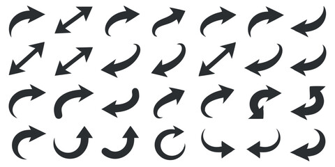 set of hand-drawn arrows icon