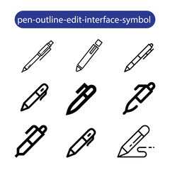 pen icon or logo isolated sign symbol vector illustration - Collection of high quality black style vector icons on white background.
