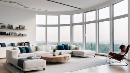 Contemporary Urban Living Room with Natural Tones