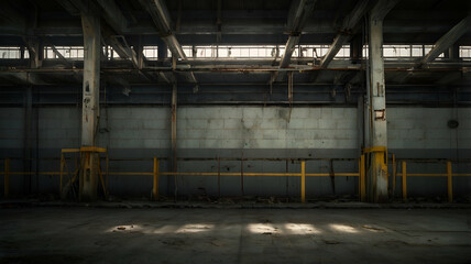 Naklejka premium abandoned factory warehouse
