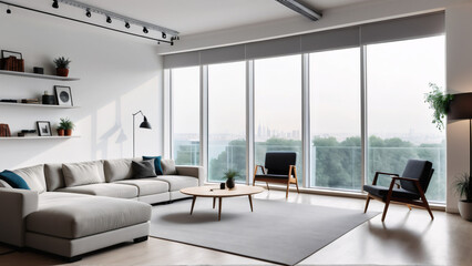 Light-Filled Modern Living Room with Clean Design
