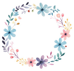 Fototapeta premium PNG Delicate floral wreath illustration