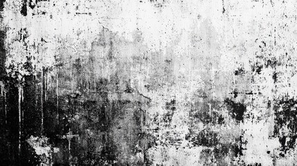 Abstract grunge black and white distressed texture background with rough, scratched, and weathered patterns, perfect for industrial, vintage, or edgy design projects