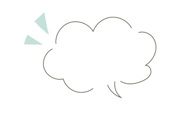 シンプルな吹き出し　気づき