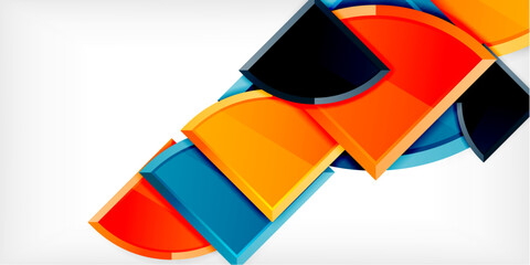 Glossy circles geometric background. Vector Illustration For Wallpaper, Banner, Background, Card, Book Illustration, landing page