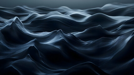 Fototapeta premium Abstract 3D Blue Wave Background Illustration