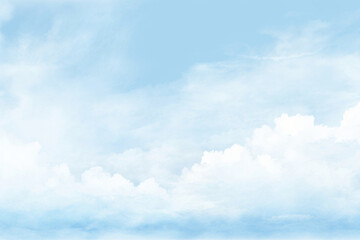 Serene sky with fluffy clouds png overlay effect, transparent background