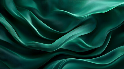 Obraz premium Abstract Green Wavy Background