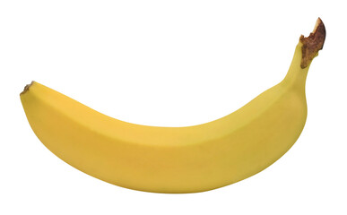 Yellow banana isolated on transparent background. Png