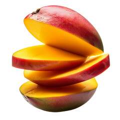 Mango Sliced Layer Isolated Transparent Background