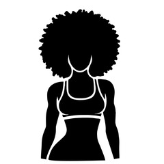 Afro woman gym