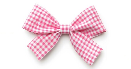 pink bow isolated on white