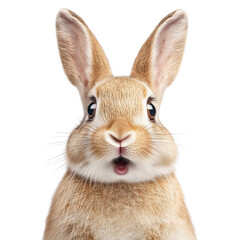Obraz premium A surprised rabbit with large ears and expressive eyes, showcasing the charm and beauty of wildlife. Perfect for animal lovers and nature enthusiasts.