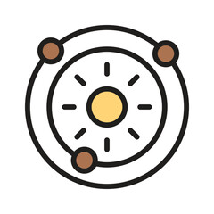 Premium icon of solar system in trendy style, ready to use vector