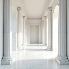Fototapeta premium Its classical design, which evokes a sense of elegance and history, and its columns of white marble