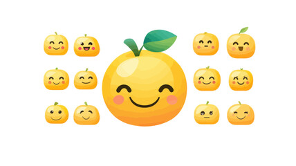 Naklejka premium Emoji Update April 2024 - Editable Vector SVG Set with Various Cute Expressions for Social Media