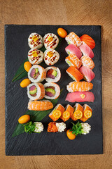 sushi set on the table